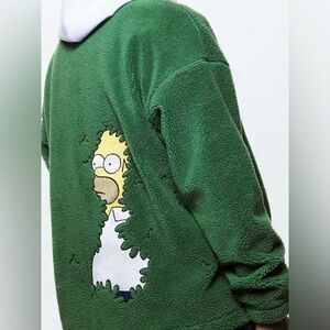 Homer Simpson Green Fleece Zip Jacket